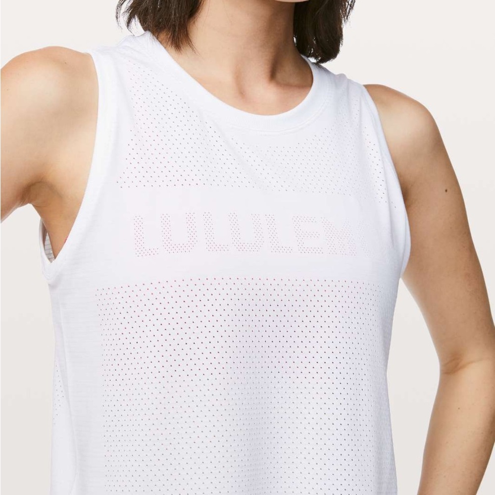 Lululemon White Breeze By Tank Top
